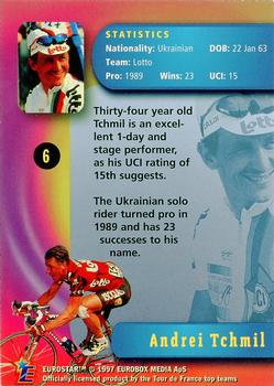 1997 Eurostar Tour de France #6 Andrew Tchmil Back